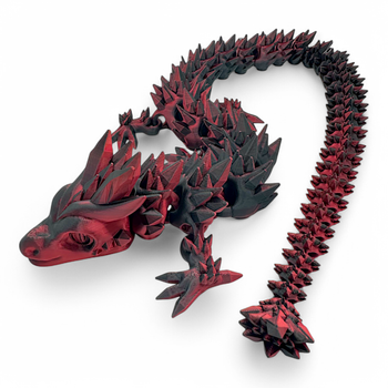 Игрушка Магический Дракон Silk Dragon Черный+красный [FDM-печать]