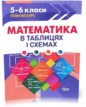 Таблиці та схеми Математика в таблицях та схемах. 5-6 класи - Торсінг (104512)