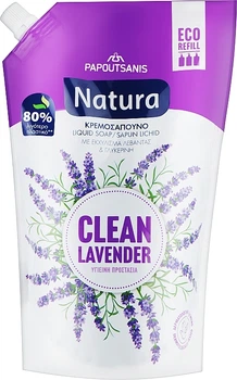 Жидкое крем-мыло "Лаванда" (Refill) - Papoutsanis Natura Pump Hygiene Protection Lavender 750ml (1211242-31155886)