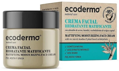 Матирующий увлажняющий крем для лица - Ecoderma Mattifying Moisturizing Face Cream 50ml (1166039-32067685)