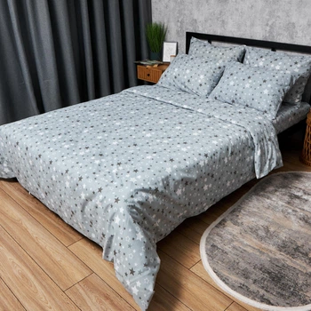 Підковдра Moon&Star Бязь Gold Люкс Silver Stars King Size 220 x