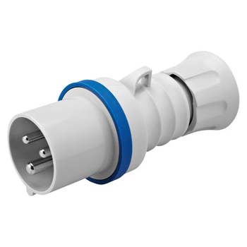Силовая вилка 2P+E 16А 230В переносная IP44 синяя [GW60004H] IEC 309 HP GEWISS
