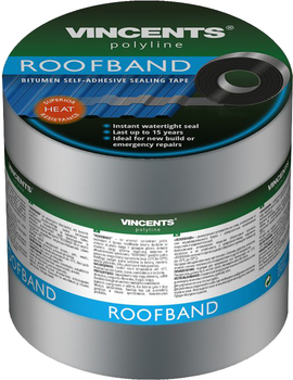 Лента герметизирующая битумная Vincents Polyline Roofband 15 см x 3 м Терра (4751001374466)