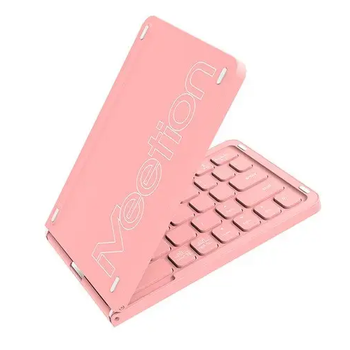 Клавіатура безпровідна Meetion MT-BTK001 |EN, Bluetooth, 40годин| Рожевий