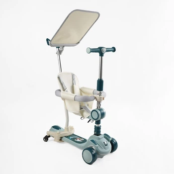 Дитячий самокат 5в1 Skyper FJ-93078 колеса PU с захисним бампером та додатковими колесами