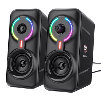 Компьютерные колонки Акустика для ПК Onikuma L6 Backlight с RGB подсветкой 10W, BT, USB, 3.5mm Black