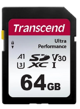 Карта памяти Transcend SD 64GB C10 UHS-I U3 R160/W50MB/s 4K (TS64GSDC340S)