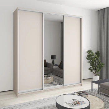 Шкаф-купе трехдверный MebelStar Комбо AL 2ДСП/Зеркало 220x60x240 см Кашемир (MBS-2140)
