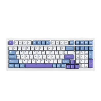 Механическая беспроводная клавиатура LANGTU F99 с переключателями hotswap, Type-C, Bluetooth, 2,4 ГГц, RGB подсветка, 99 клавиш (раскладка ENG, QWERTY) - Фиолетовая