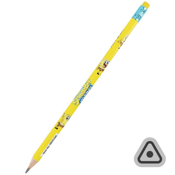 Олівець графітний тригранний HB із гумкою Kite Sponge Bob SB25-046, 70782