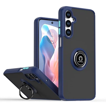 Чехол Fiji Colorframe для Samsung Galaxy A26 5G (A266) матовый бампер с кольцом подставкой Dark Blue