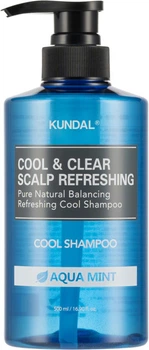 Шампунь освежающий Kundal Cool & Clear Scalp Refreshing Shampoo Aqua Mint с ароматом Воды и мяты 500 мл (8809693253265)