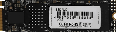 SSD диск AMD Radeon R3 512GB M.2 2280 NVMe PCIe 3.0 x4 3D NAND TLC (R3MP30512G8)