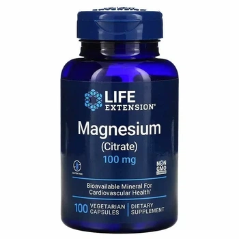 Цитрат магнію, Magnesium (Citrate), Life Extension, 100 мг, 100 капсул