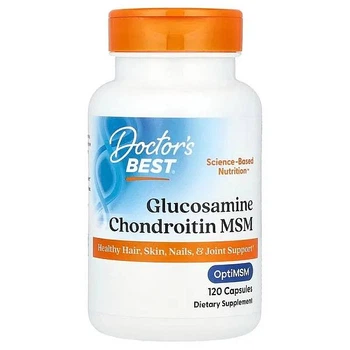 Глюкозамін хондроїтин з OptiMSM, Glucosamine Chondroitin MSM, Doctor's Best, 120 капсул