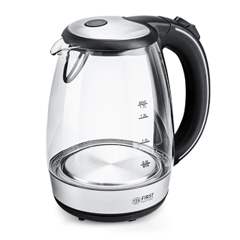 Электрочайник First FA-5404-2-BA glass 1.7 л 2200Вт Black