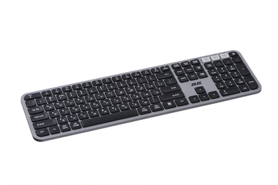 Клавиатура мембранная 2E KS240 беспроводная Plug and Play Серый/Черный (2E-KS240WG_UA)