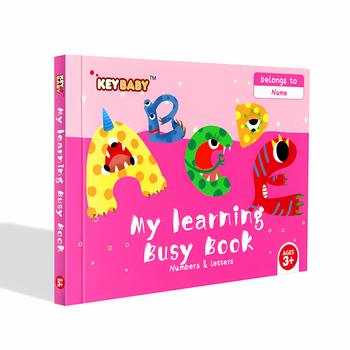 Детская развивающая книга Busy Book Монтессори,бизибук,тактильная книга с липучками Keybaby для детей, Letters