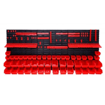 Доска-стеллаж Kraft&Dele KD11861 170x78 см для хранения инструментов с контейнерами полками и крючками в мастерской на складе в гараже