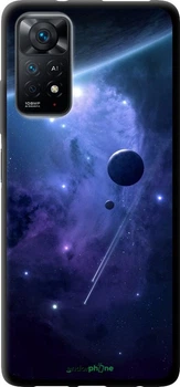 Чехол на Xiaomi Redmi Note 11 Планеты в синем космосе "171b-2516"