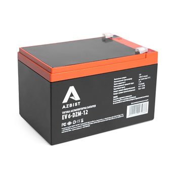 Тяговая аккумуляторная батарея AGM AZBIST 6-DZM-12, 12V 12Ah F2 (151х98х101 мм) Black Q3