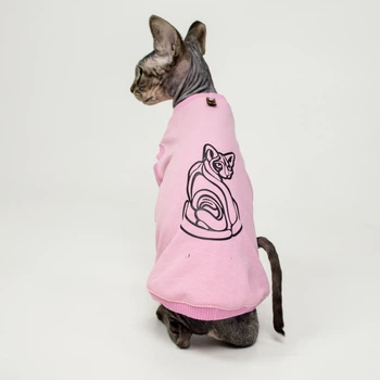 Трикотажная майка для кота Style Pets BS-cats pink S