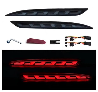 Рефлектор заднего бампера для Tesla Model 3 Black / Red