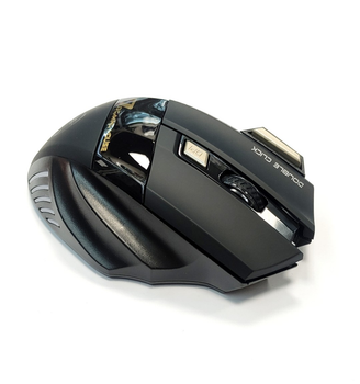 Мышка аккумуляторная для планшета, телефона, ПК - Bluetooth 5.0 + 2,4ГГц с адаптером, беспроводная, черная GW-X7-BT