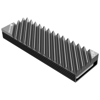 Радіатор охолодження Jonsbo M.2 2280 для SSD NVMe тепловідвід з алюмінієвого сплаву з тепловою прокладкою Сірий (CN160019)