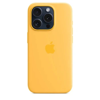 Чехол силиконовый OEM Silicone Case with MagSafe для Apple iPhone 15 Pro Max Sunshine
