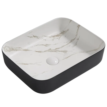 Раковина накладна MIXXUS PREMIUM DIVERSE-0110 MARBLE-BLACK 500х390х130mm (MP6517)