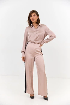 Брюки з лампасами Wear me S Бежевій (2_24_150_5929)