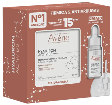 Zestaw kosmetyków do pielęgnacji twarzy Avène Hyaluron Activ B3 Serum nawilżające 10 ml + Krem regenerujący komórki 50 ml (3282779395304)