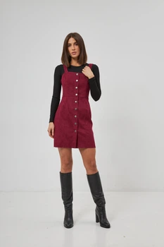 Сарафан з вельвету на пуговицях Wear me S Бордо (16_24_67_9917)
