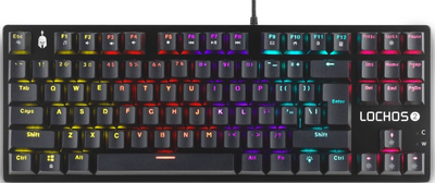 Клавіатура дротова Spartan Gear Lochos 2 RGB TKL Mechanical Gaming Black (5207011011178)