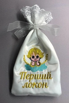 Мешочек с ангелом, для хранения локона с ангелом , кольоровий
