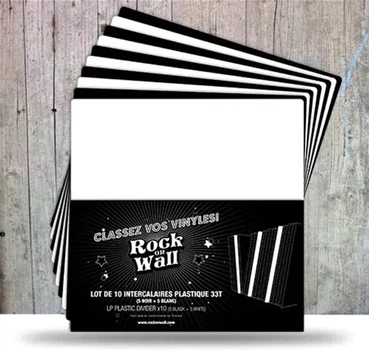 Разделитель для пластинок Rock On Wall 10 X Plastic Vinyl Divider Includes 5 X Black 5 X White (ACCLP025)