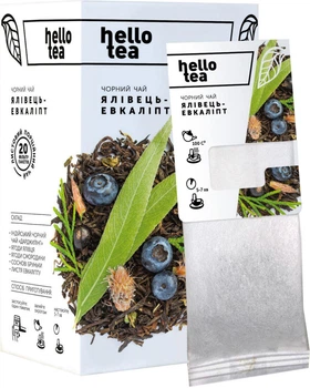 Чай чорний Hello Tea Ялівець-Евкаліпт 20 пакетиків (4820230480061)
