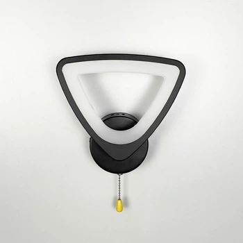 Мінімалістична LED-бра в чорному корпусі з вимикачем