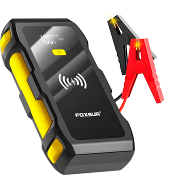 Пусковое устройство Foxsur Car Jump starter FJS-800 1200 A 12 В + беспроводная зарядка 10 Вт