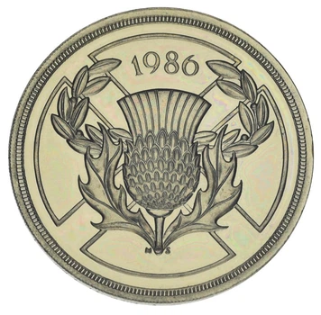 Монета Великобритания 2 фунта 1986 AU-UNC