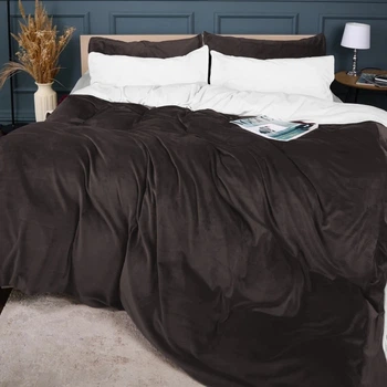 Комплект постельного белья MirSon Велюр Winter Frost 28-0001 + 28-0003 Lilium Velvet 143х210 (2200004003405)