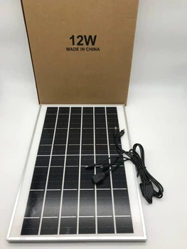 Солнечная панель Solar module panel 12W (power 6V 2A)(A-1288) для кемпинга, туризма, дома, дачи, телефонов, планшетов