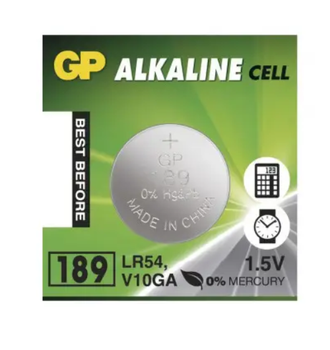 Батарейка GP 189-U10 AG10 LR54/LR1130 годинникова пігулка