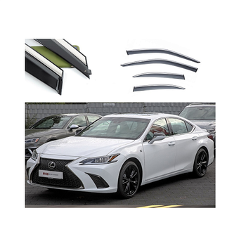 Дефлекторы окон (ветровики) из нержавеющей стали 3D на Lexus ES (2018-н.в) 4 шт. FLY, BLXES1823-W/S