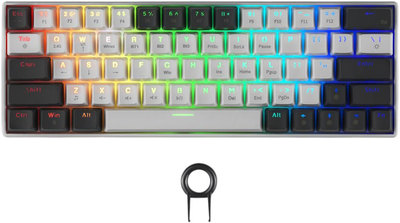 Клавіатура бездротова Spartan Gear Pegasus 2 RGB White/Grey (5207011011383)