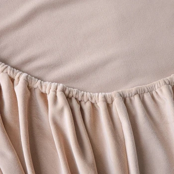 Простынь на резинке MirSon Велюр Winter Frost 28-0004 Cream Velvet 160х200 (2200003996708)