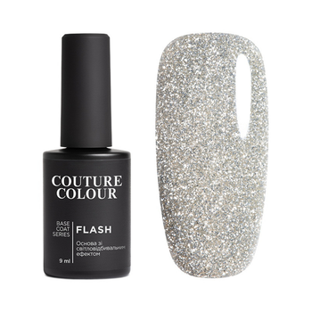 База для ногтей цветная со светоотражающим эффектом (бежевая) Flash Base Coat 02 Couture Colour 9 мл