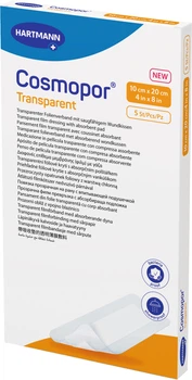 Повязка пленочная Hartmann прозрачная с абсорбирующей подушечкой Cosmopor Transparent 10 см x 20 см 5 шт (9010570)