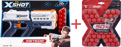 Набір Швидкострільний бластер X-Shot Excel New Chaos Meteor 12 кульок + Кульки Chaos Faze  50 шт (193052040398_1)
